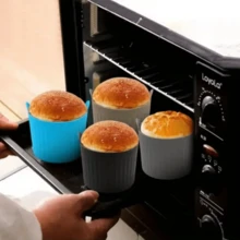 6入多功能矽膠瓦斯爐煎鍋烘焙杯 不沾圓形鬆餅派模 可重複使用 均勻烘烤 易脫模 條紋紋理設計 適用蛋糕、蛋塔、杯子蛋糕 廚房配件 專業烘焙工具 家用廚房用品 烘焙配件 - 彩色 - 查看 6