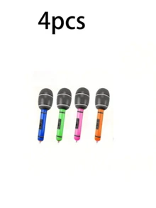 Bộ 1/2/4 chiếc micro bơm hơi, phụ kiện bơm hơi PVC, trang trí KTV, trang trí tiệc, micro, trang trí sân khấu biểu diễn giải trí, phụ kiện tiệc bơm hơi, bóng bay, quà tặng - Nhiều màu - Xem 9