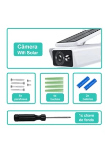 Outdoor Security Camera IP Wifi HD Waterproof Solar Powered With Built-In Battery/PIR Alarm - White - View 11