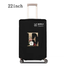 1 件行李箱罩无弹性无纺布行李箱保护套行李防尘罩适用于 20-30 英寸拉杆箱防刮行李箱保护套玫瑰金首字母图案旅行配件返校必备品