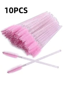 100支一次性睫毛膏刷，水晶眉刷（适用于睫毛嫁接），粉色睫毛刷（带收纳盒），眉刷，眼影刷，刷子