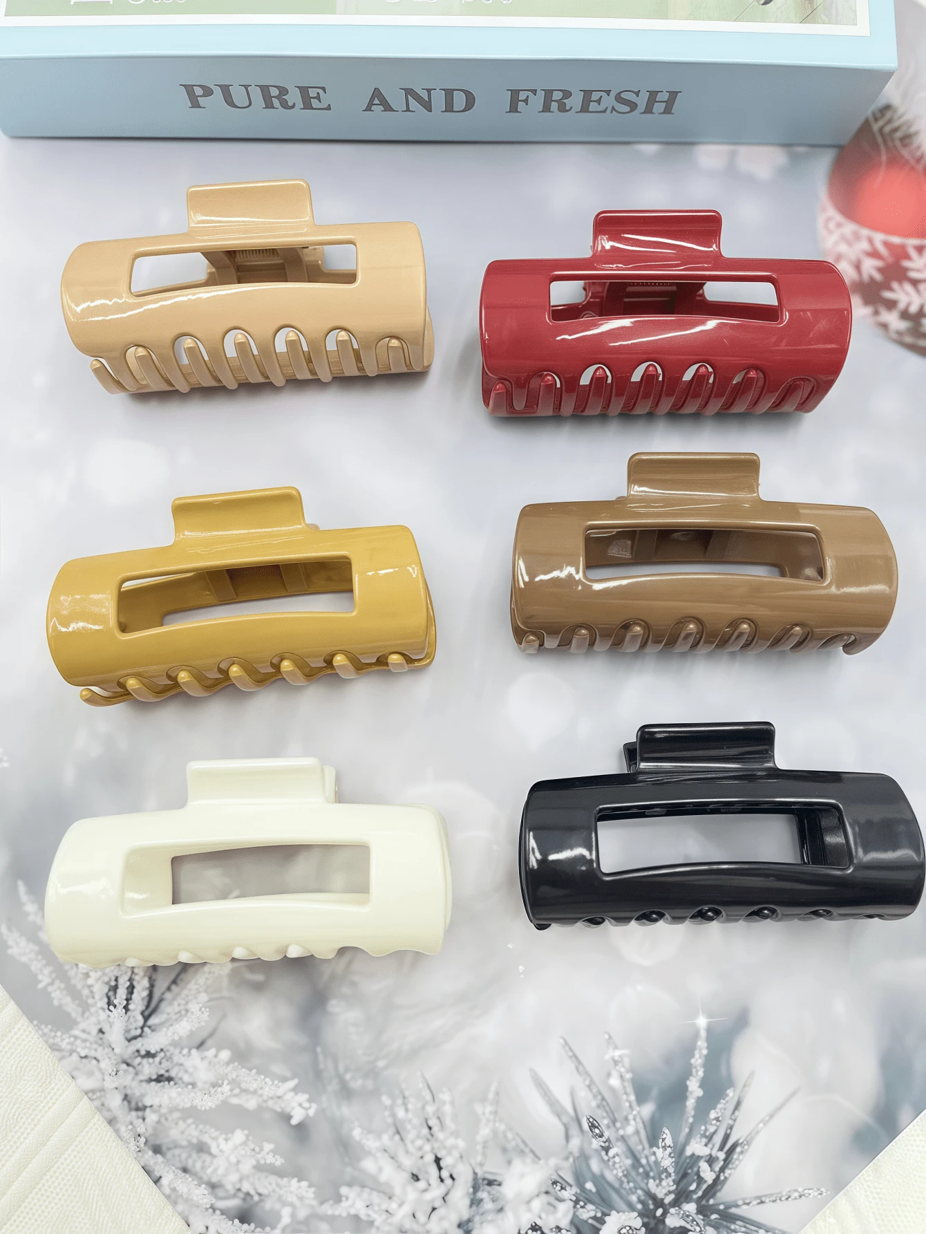 1 Stück/3 Stück/6 Stück einfarbige lässige Silikon Haarklammern, 2025 neue stilvolle Silikon Haarklammern für Weihnachten, Strand, Reise, Party, Urlaub, Schulanfang, süße Haaraccessoires Herbst Winter elegante Haarspange