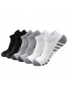 情人节礼物 6 双男士短袜，时尚高品质，低帮圆领踝袜，透气网眼，广泛用于运动和户外活动，休闲男士船袜。