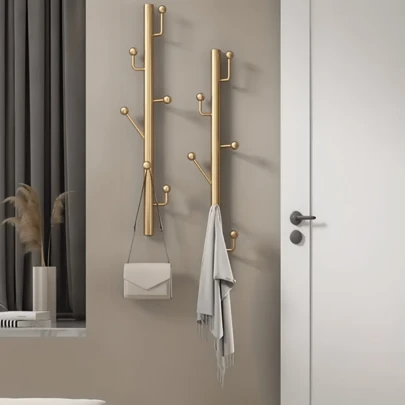 1 Stück wandmontierter Kleiderständer, schwarzer Metall-Vertikalgarderobenhaken, schwebende Kleiderhaken für Jacken/Taschen/Schals, Eingangsbereich/Büro/Flur/Badezimmer Aufhängeorganizer