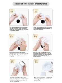 1 Stück elektrische Milchpumpe für Frauen, 3 Modi, Anti-Rückfluss-Design, Freihändig