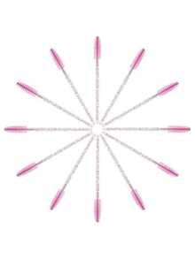 100支一次性睫毛膏刷，水晶眉刷（适用于睫毛嫁接），粉色睫毛刷（带收纳盒），眉刷，眼影刷，刷子