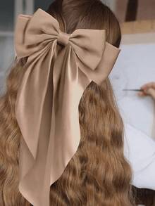 1/4 Pieces Women's Hair Clip, Black Bow, White Bow, Pink Bow, Women's Bow, Satin Ribbon, Satin Bow, Long Tail Clip, Bow, Party Hair Accessory, Mother's Day Fashion, Daily Party Claw Clips Hair Claws Hair Barrettes, School Stuff, Hair Accessories, Valentines Accessories, Head Accessories - Multicolor - View 12