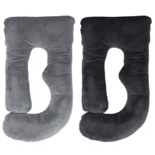 Lislark Pregnancy Pillows For Sleeping, G Shaped Full Body Maternity Pillow With Removab - Dark Grey - View 2