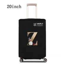 1 件行李箱罩无弹性无纺布行李箱保护套行李防尘罩适用于 20-30 英寸拉杆箱防刮行李箱保护套玫瑰金首字母图案旅行配件返校必备品