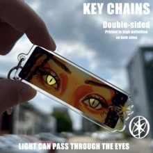 Llaveros acrílicos KATSEYE, productos de mercancía para fans de KPOP, diseño de ojo translúcido, se pueden usar como adornos de bolso, decoraciones de llavero, artículos de fans de conciertos, regalos pequeños y exquisitos para amigos fans