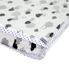 Trocador Higiene 68x45 Bebê Cômoda Capa Moderno Nuvem Preto Unissex