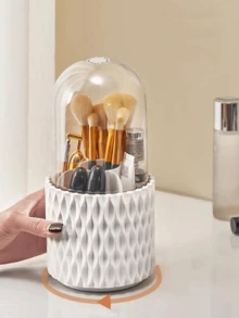 Présentoir rotatif à 360° pour pinceaux de maquillage, boîte de rangement de bureau pour rouge à lèvres, crayon à sourcils et produits de soins de la peau, boîte de rangement de produits de maquillage rotative de bureau, boîte de rangement multifonctionnelle pour coiffeuse, boîte de rangement de bureau pour stylos et accessoires de beauté, boîte de rangement créative pour maquillage, cadeau pour maman, papa, hommes, amis, professeurs, anniversaire, mariage, bureau, présentoir, accessoires, boîte cadeau, cadeau amusant, rangement, présentoir pour pinceaux de maquillage, cadeau de Noël, cadeau d'Halloween