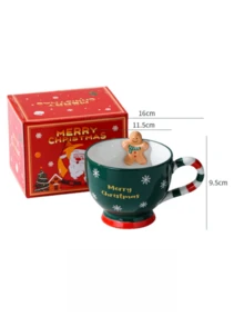 1 个圣诞马克杯，卡通姜饼人圣诞老人马克杯，容量大，非常适合圣诞节使用，完美的圣诞礼物。 - 彩色 - 查看 6