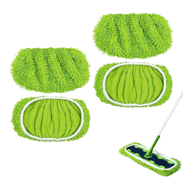 1/2/3/4 piezas (solo cabezal de la fregona) Almohadillas de fregona reutilizables - Se ajusta a la fregona SwifferXL - Almohadilla de microfibra lavable para fregona húmeda/seca resistente - Para la limpieza de pisos de madera dura - Hogar, sala de estar, dormitorio, cocina - Uso durante todo el año
