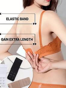 10pcs/1/3/6/9pcs Bra Extender 2Hook3Row, Elongated, Underwear Accessories,Elastic, Adjustable, Underwear Extension Buckle, Bra Extension Buckle, Breasted Bra Back Buckle