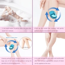 New Crystal Hair Removal Painless Hair Removal Tool Exfoliating Ladies Painless Physical Hair Removal Machine Manual,Skin Care, Cosmetics, Nails
