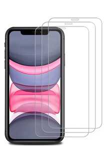 3-częściowa folia ochronna ze szkła hartowanego kompatybilna z iPhone 11 12 13 Mini 14 Pro XS Max X XR 6 6S 7 8 Plus SE2 SE3 15 16 Pro Max - Przezroczysty - Zobacz 23