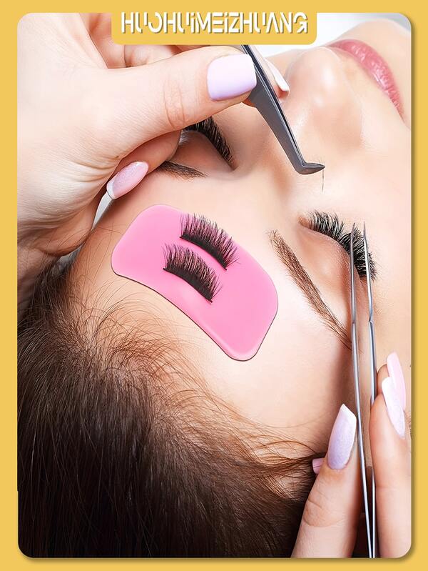 1Pc Silicone Eyelash Extension Pad - Reusable False Lash Adhesive Holder, Easy-To-Use For Professional & Home Use, Eyelash Extension Tool, Eyelash Extension Supplies