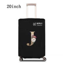 1 件行李箱罩无弹性无纺布行李箱保护套行李防尘罩适用于 20-30 英寸拉杆箱防刮行李箱保护套玫瑰金首字母图案旅行配件返校必备品