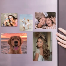 1/3/5pcs Custom Fridge Magnets – Perfect For Weddings, Valentine's Day, Warm Home Decor Gifts For Family,Personalized Photo Customization! DIY Fridge Magnets, Stickers & Photo Paper – Ideal Wedding & Valentine's Gifts, Decorate Home With Heartfelt Warmth,Photo Customization For Unique Romance! DIY Fridge Magnets,Christmas Gift,Personalized Photo Magnet To Memorialize Vacations, Save The Date, Graduations, Occasion And Photo Gifts