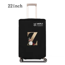 1 件行李箱罩无弹性无纺布行李箱保护套行李防尘罩适用于 20-30 英寸拉杆箱防刮行李箱保护套玫瑰金首字母图案旅行配件返校必备品
