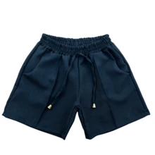 Kit de 3 Shorts Infantil Linho Com bolso Novidade Moda Infantil Verão - Multicolorido - Visão 7