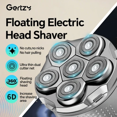 GERTZY 1pc Copper-Color Type-C Rechargeable Electric Shaver, Bald Head Shaving Tool! Magnetic Floating Shaving Head 360° No-Cut No-Skin Irritation, Ultra-Thin Dual Foil Net No-Pulling, Dual-Speed Adjustment (75,000rpm Medium Speed For Shaving & Haircut, 86,000rpm High Speed For Coarse Beard), Suitable For Travel/Home Use, Adjustable Gears Precision Fit, Compact Portable Men's Shaver, Travel Companion, Christmas/Halloween/New Year Gift, Thoughtful Gift For Boyfriend, Husband, Father!