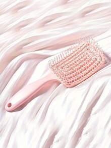 1把防蚊空心梳，干湿两用按摩梳，便携式宽齿梳，女士发刷，梳子 - 彩色 - 查看 9