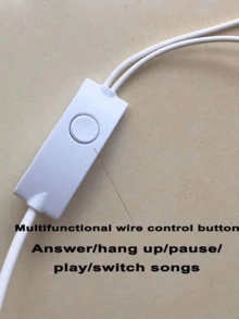 Wired Earphones 3.5mm Jack Earbuds Audio Headphones Electronic Calls & Music Bass Stereo In-Ear Headphones Headset Compatible With IPad/Pc