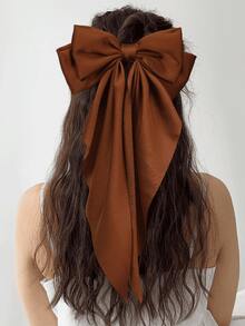 1/4 Pieces Women's Hair Clip, Black Bow, White Bow, Pink Bow, Women's Bow, Satin Ribbon, Satin Bow, Long Tail Clip, Bow, Party Hair Accessory, Mother's Day Fashion, Daily Party Claw Clips Hair Claws Hair Barrettes, School Stuff, Hair Accessories, Valentines Accessories, Head Accessories - Multicolor - View 14