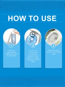1/12/16片装自动马桶清洁泡腾片，自动马桶除臭除垢泡腾片 - 彩色 - 查看 3