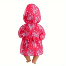 Delicate Craftsmanship Raincoat For 18-Inch Dolls, Fits 14-18inch Newborn Dolls,One-Piece Outfit (Doll Not Included)