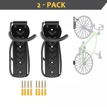 1/2/4Pack Wall Mount Vertical Bike Rack Bicycle Holder Hook Storage Hanger Garage - Black - View 9