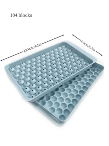 104pcs Mini Ice Cube Tray, Small Pebble Crushed Ice Cube Tray With Lid, Freeze Drinks, Coffee, Juice (0.56 Inch - Blue/Green) - Multicolor - View 9