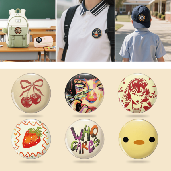 1 Pc 4.4cm/1.73inch Funny Pattern Pin Badge, Button Brooch, Suitable For Attaching To Clothing, Bags, Stationery Pouch And Hats, Stationery Supplies, Stationery Supplies, Office Decor And Accessories, Halloween And Christmas Decorations, Interesting Gifts For Friends, Family And Classmates