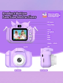 Yowmoy HD Kids Camera For 3-12 Year Olds - 1080P Video Recording, Frames & Filters, Perfect Back-To-School & Birthday Gift For 3-10 Years Old Children.Includes Lanyard, Best Birthday Gift