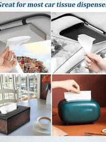 2026 Nuevo Paquete de 30 piezas de Pañuelos de Papel para Coche, Pañuelos de Papel Suaves y Portátiles para Limpieza de Coche, Esenciales para la Higiene del Coche, Limpieza del Conductor, Alta Absorbencia, Limpieza del Interior, Pañuelos de Papel Convenientes para Coche - Blanco - Ver 10