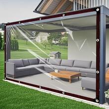 New Upgraded Waterproof Cloth, Transparent Waterproof Tarpaulin For RV, Outdoor Essential For Rainy Season, Suitable For Camping, RV, Balcony, Garden, Greenhouse, Firewood Storage In Winter