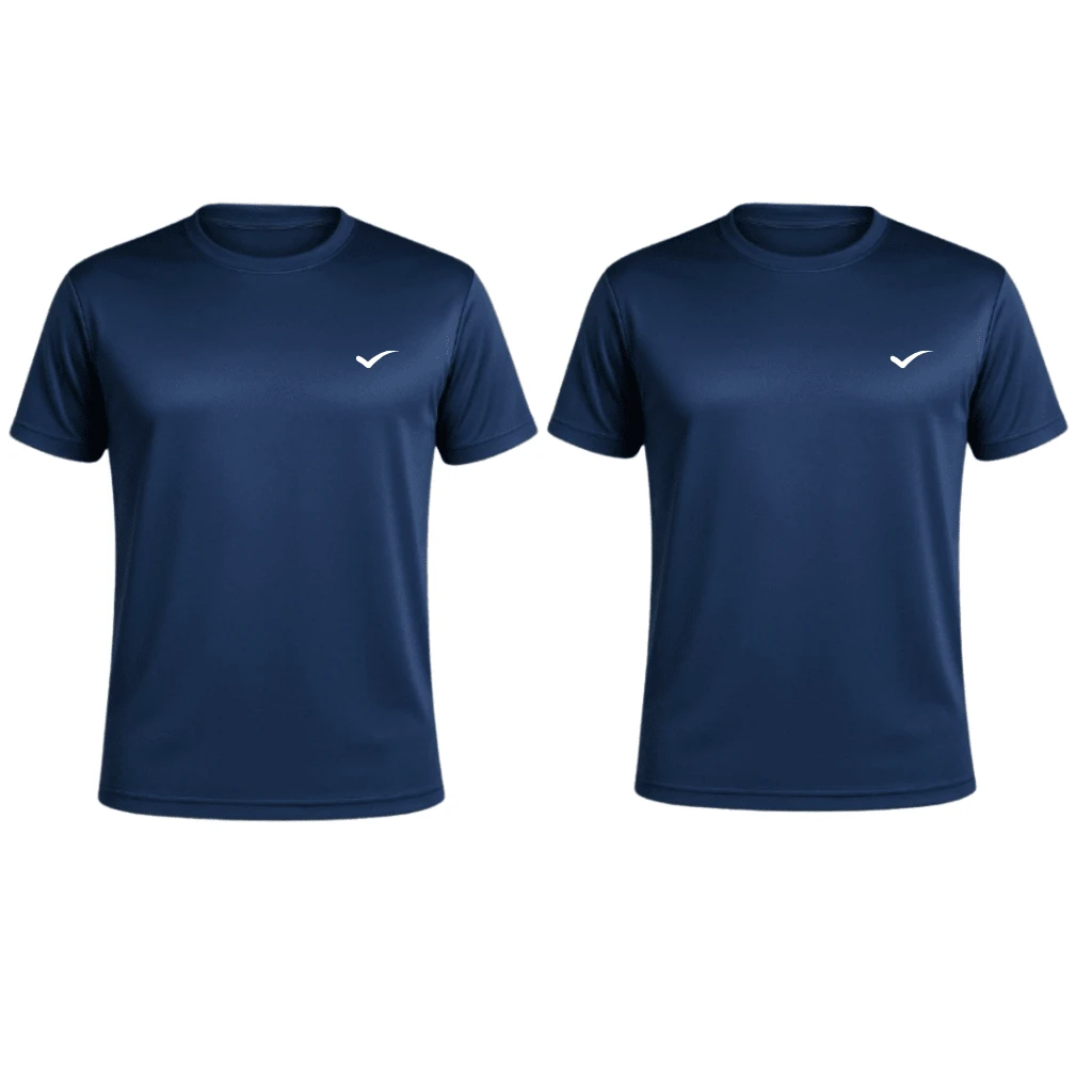 Men's Dry Fit T-Shirt Kit - Casual - Training - Gym - Sports - Exercises - Running - 2 Xanh nước biển - Xem 1