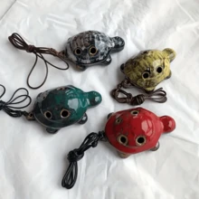 1/2件 6孔陶瓷笛子音樂樂器，陶瓷工藝品－音色優美，適用於管樂器配件、舒壓、放鬆、冥想、戶外表演、樂團、開齋節及樂器配件 - 顏色-隨機 - 查看 6