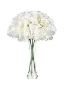 Nejlue Artificial Flowers/Plants1111 Home & Living 5 piezas de flores artificiales de hortensia con tallos - Ramo de hortensias artificiales con aspecto real de seda para ramos de boda DIY, decoración de fiestas nupciales, arreglos para el hogar y la oficina (sala de estar, cocina, jardín, hotel), ideas de regalo para el Día de la Madre, cumpleaños y San Valentín, decoración de habitaciones, decoración del hogar, decoración de otoño, decoración de dormitorios, decoración de Halloween, decoraciones de boda