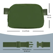 简约时尚女士腰包大容量斜挎包带扣可调节肩带