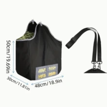 1个牛津布耐用干草袋，马术用品马用干草袋帆布马用干草袋方便便携干草手提袋，用于喂马