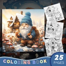 Libro para colorear de Navidad con 25 páginas únicas - Para aliviar el estrés, relajación y creatividad | Regalo navideño para niños, adolescentes, mujeres y hombres | Libro de actividades de terapia artística divertido y educativo