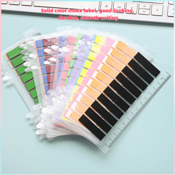 3200pcs/1600pcs/800pcs/200pcs, Morandi Color Adhesive Label, Index Sticker, Stickers Autocollants, Page Marking, Morandi Color Semi Transparent Writable Bookmarks And Reusable Bookmark Labels, Beautiful Ribbon Index Labels, European And American Retro Fluorescent PET Transparent Self-Adhesive Notes