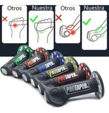Motorcycle Handlebar Covers Non-Slip Wear-Resistant Grips For 7/8 Motorcycle Excellent Grip Stunt Cross - Orange - View 1