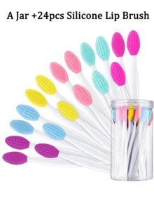 5/10 piezas Cepillo exfoliante de labios de doble cara de silicona mini, para hombres y mujeres, regalos - Multicolor - Ver 20