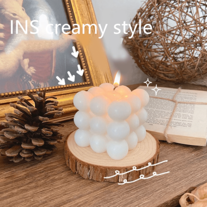 1 Bubble Candle, Beautiful Bliss Bubble Candle - Decorative 5.2oz Wax Aromatherapy, Fragrance, Cute Nordic Pastry, Large Decorative Shape Candle For Home Decoration And Gifts, Available In Color, Fragrance, Size Options