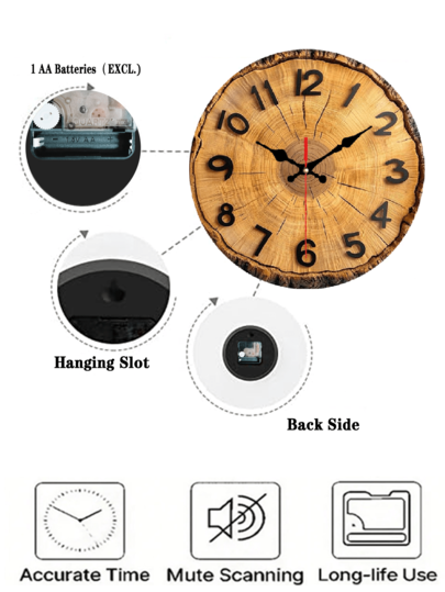 Piece 10 Inch/12 Inch 2D Flat Wand Klok Vintage Sculptural Clock, Roman Numerals, Rustic Circular ating Various Occasions Such As Home, Office, Or Bar. Classic Exquisite ation. view 6