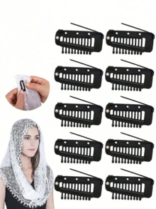 1/2/3 Stücke Bestseller Clips, Hut, Schleier, Schal Fixierclips, Perücken Haarteil, elastische BB Clips, Klauenclips, Haarklammern, Haarspangen, Haarbarrettes